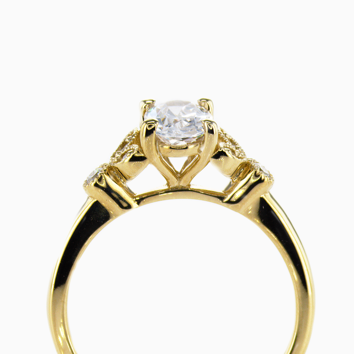 Diamond Wedding Ring with Vine and Leaf Motif, RG-3475b | Antique style  wedding rings, Diamond wedding rings, Wedding rings