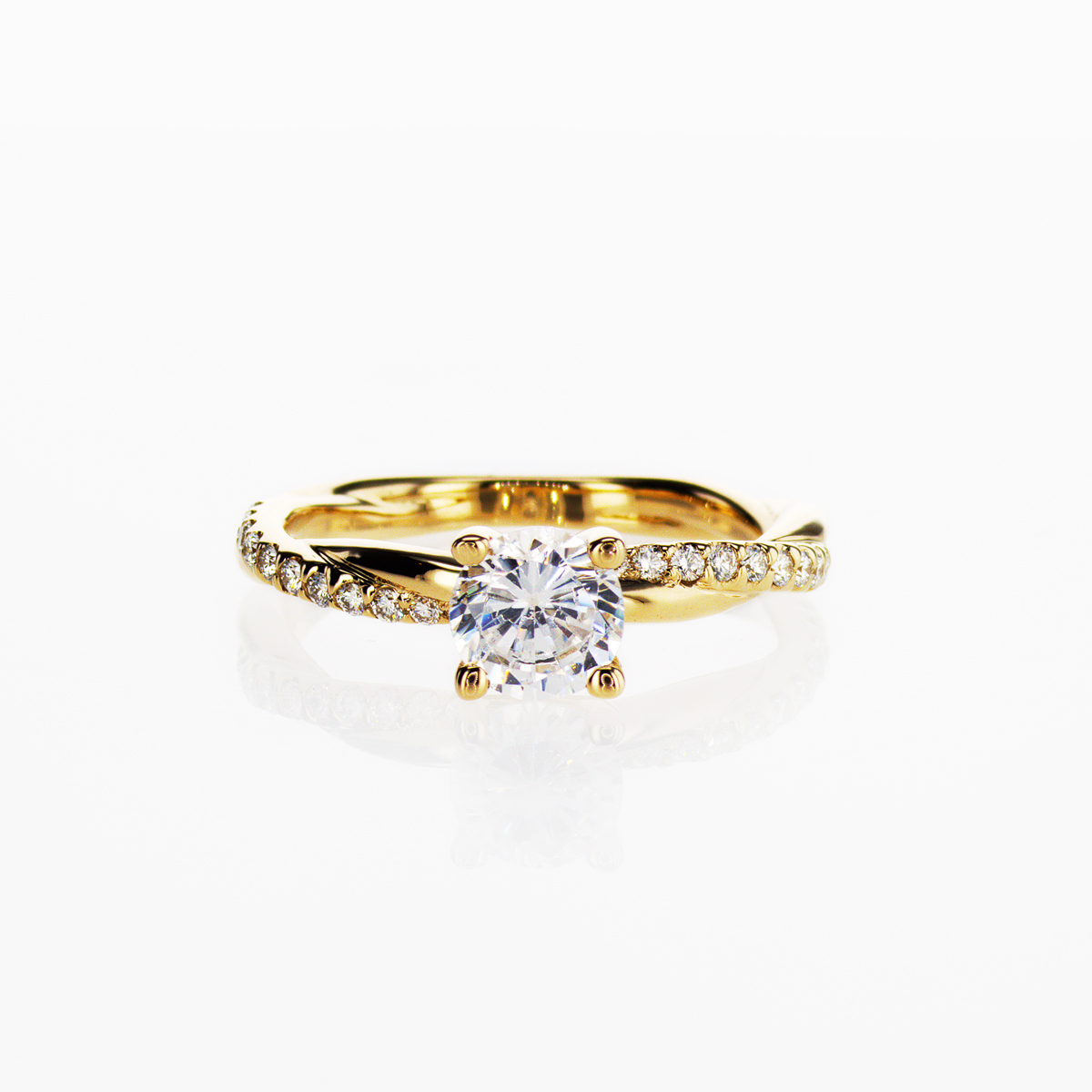 JeenMata 0.5 TCW Pear Cut Diamond - 3 Prong Halo Setting - Semi Infinity Pave  Engagement Ring - 10K White Gold - Walmart.com