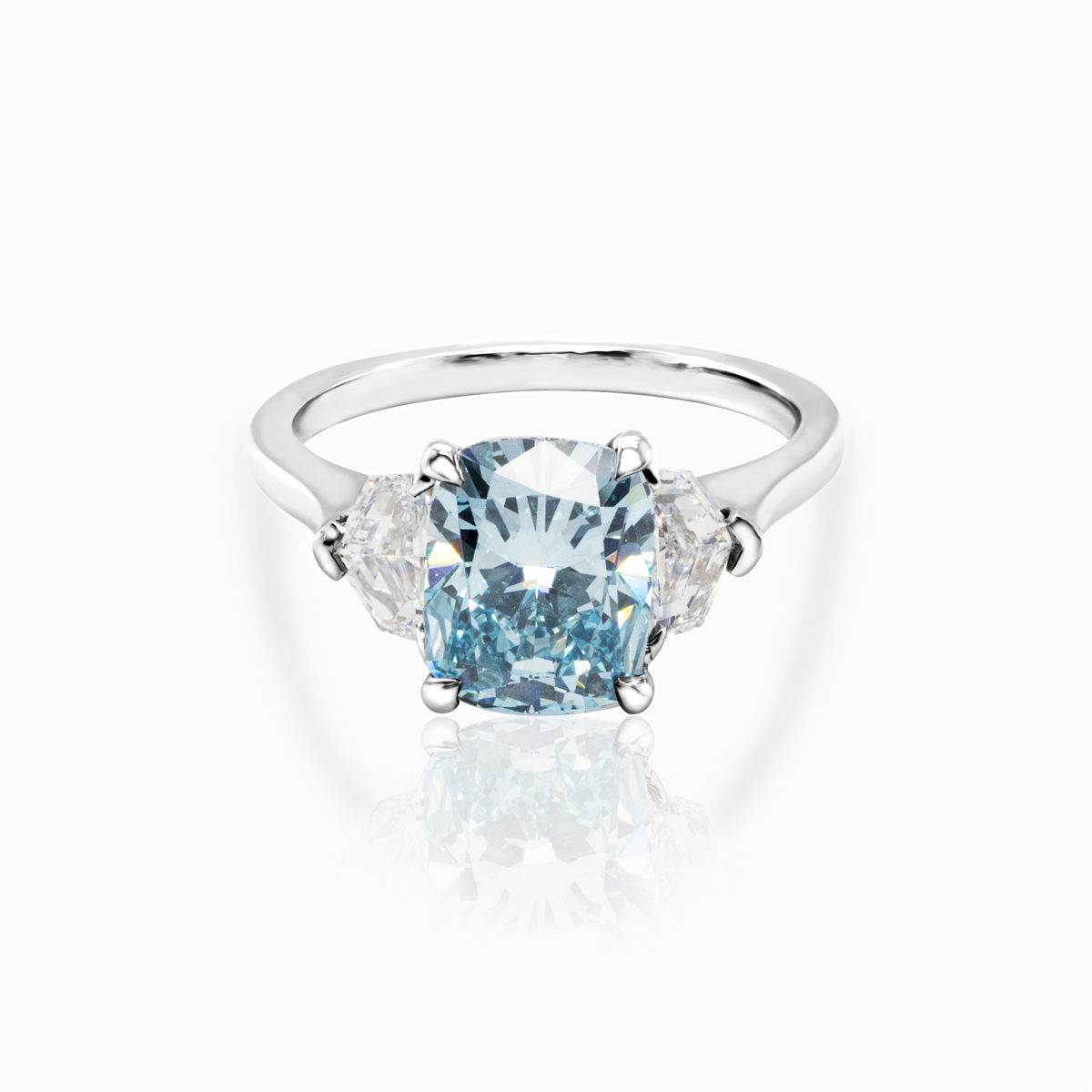 Dino Lonzano Blue Diamond Engagement Ring, Platinum