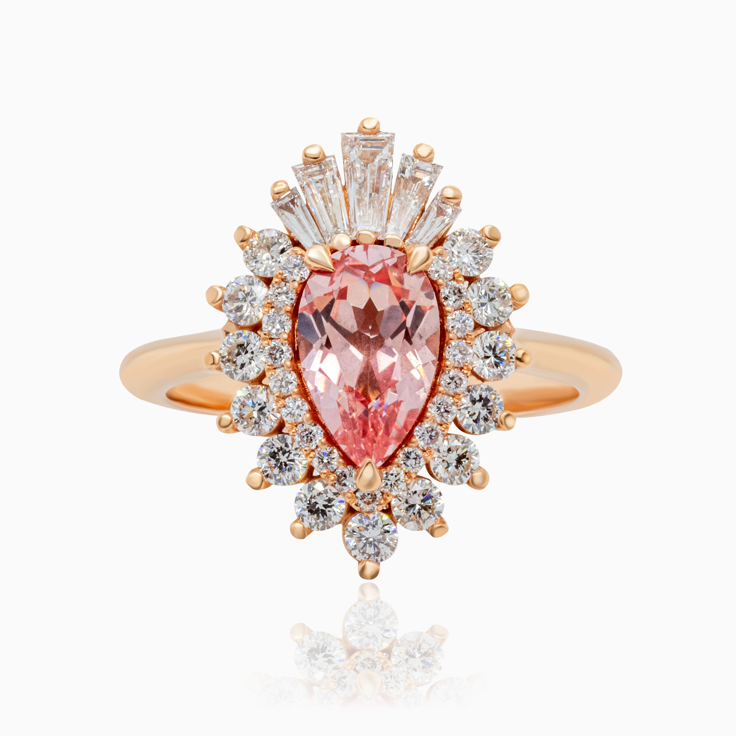 The Waltz Ring, Pink Sapphire , 18k Rose Gold